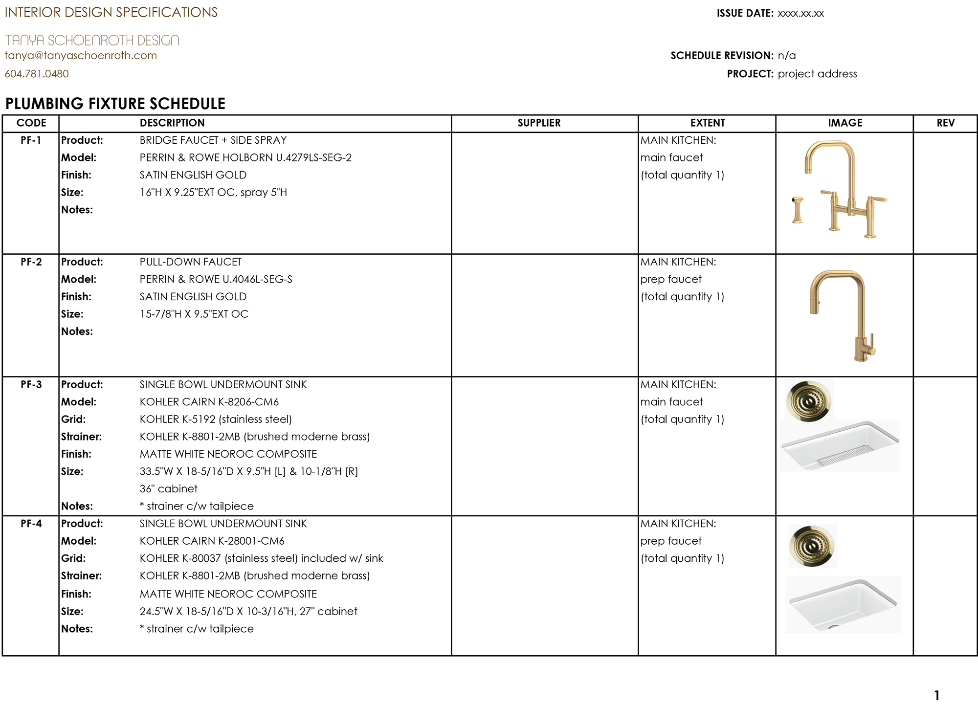 new example specification page PF