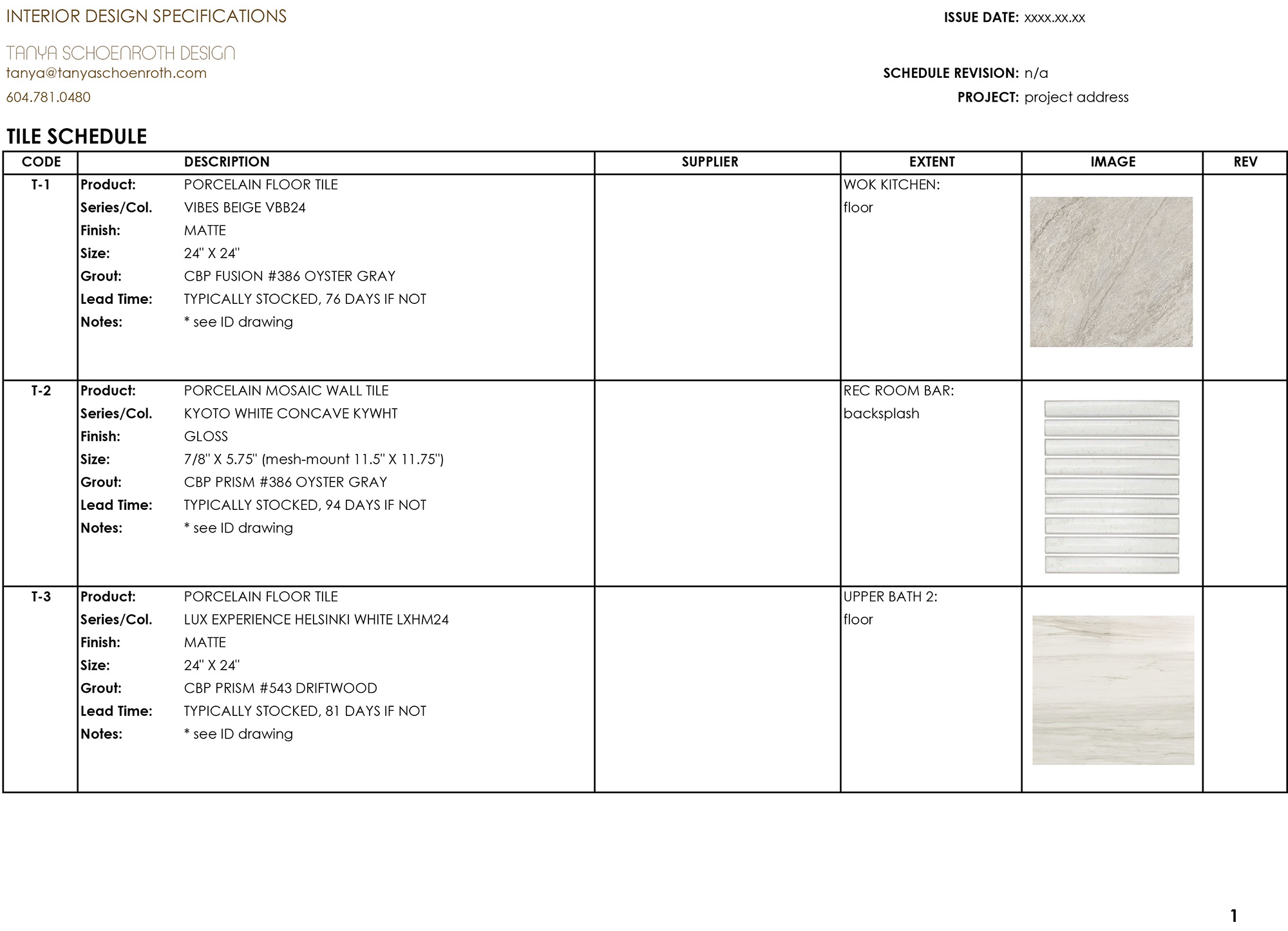 new example specification page T